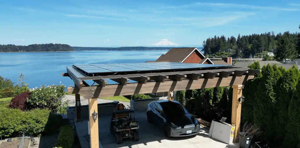 Solar Installation Beautiful Waterside Home Thurston, WA